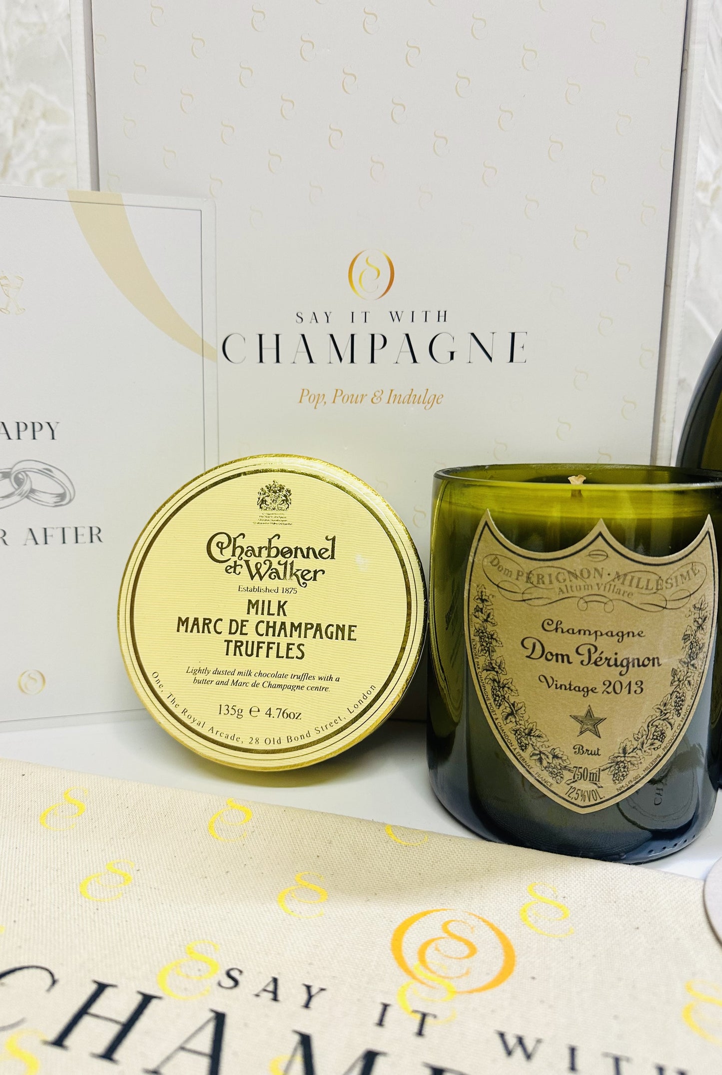 Dom Pérignon Vintage Brut Champagne Recycled Candle Gift Box