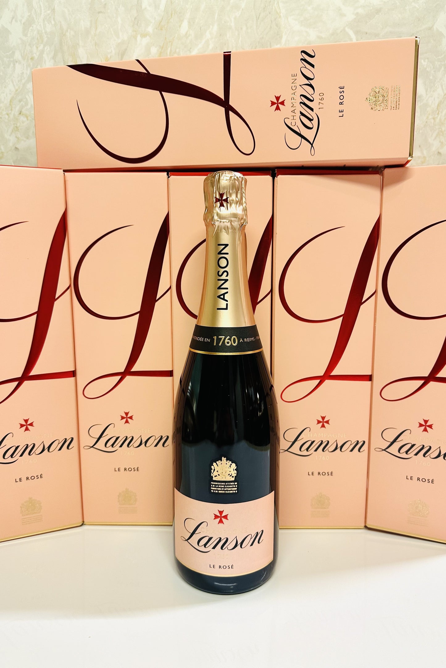 Lanson Rosé 75cl Champagne Case (6)