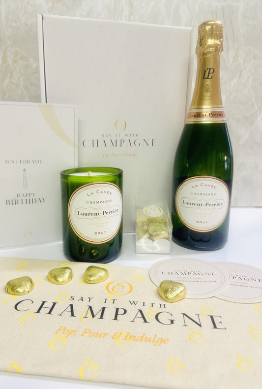 Laurent Perrier La Cuvée Brut Champagne Recycled Candle Gift Box