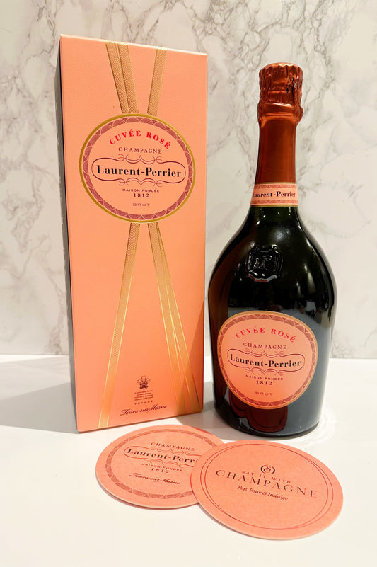 Laurent Perrier Cuvée Rosé Champagne with Branded LP Box