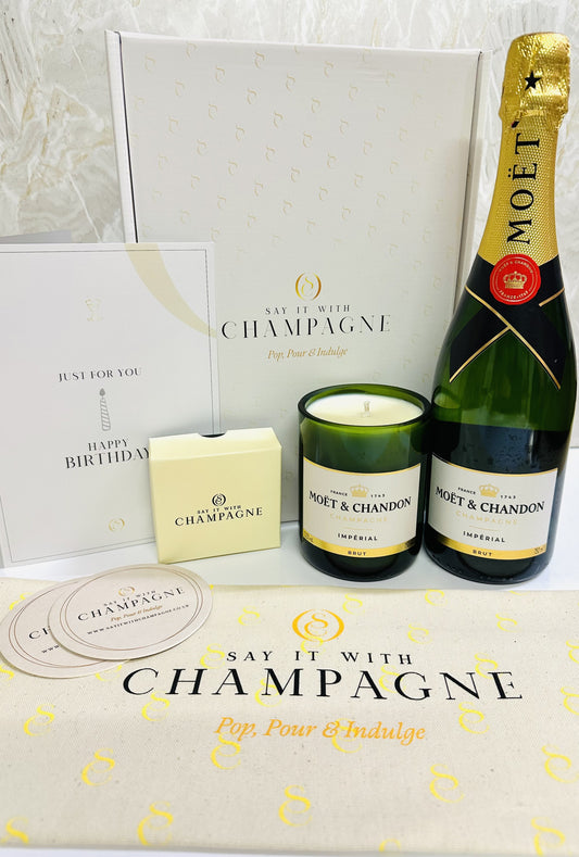 Moët & Chandon Imperial Brut NV Champagne Recycled Candle Gift Box