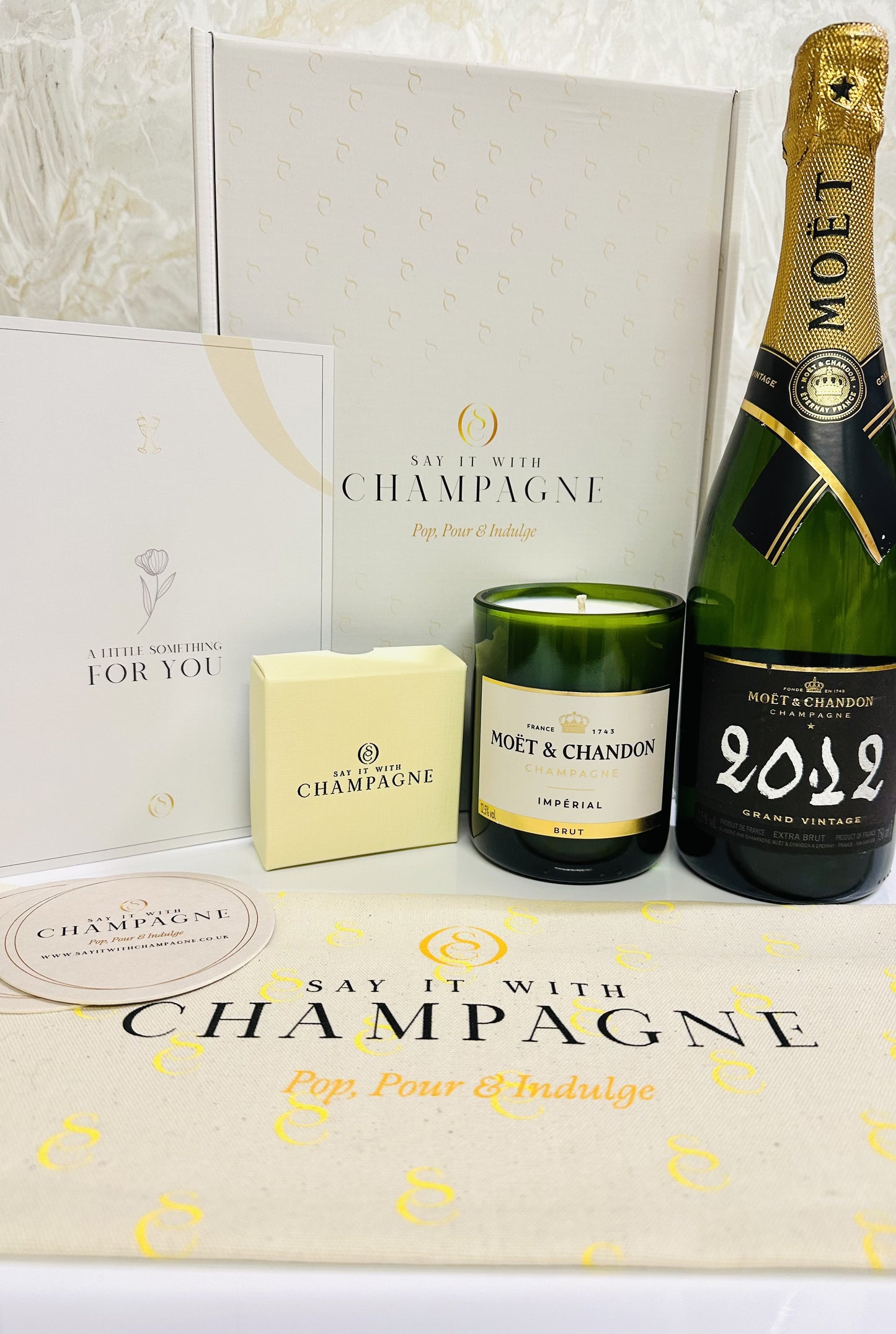 Moët & Chandon Grand Vintage Extra Brut Champagne Recycled Candle Gift Box